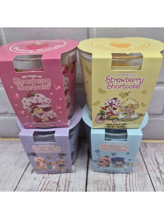 Strawberry Shortcake Other - The World Of Strawberry Shortcake 3 Oz Candles Lot Of 4 Different Scents